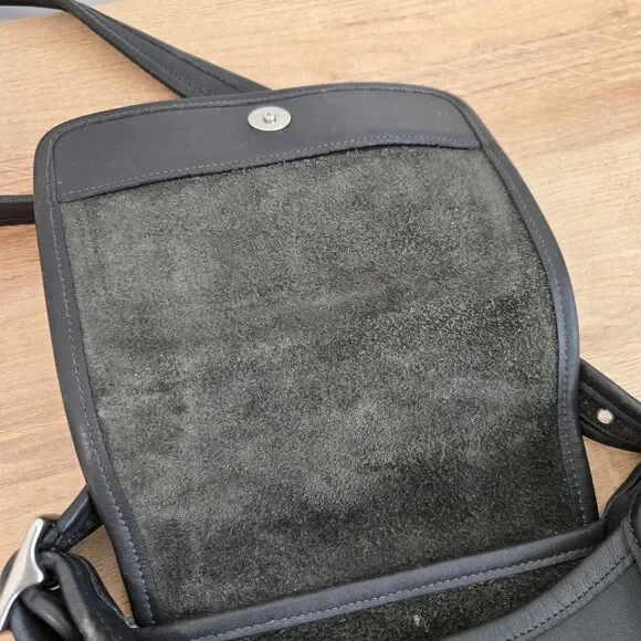 Coach 9145 Legacy Flap Crossbody Shoulder Bag Dark Gray Leather Vintage Purse - Picture 10 of 16